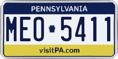 PA license plate MEO5411