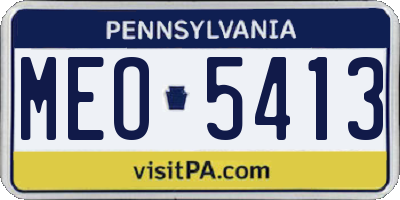 PA license plate MEO5413
