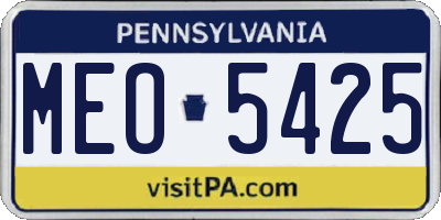 PA license plate MEO5425