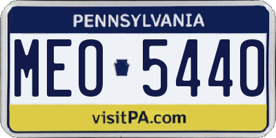 PA license plate MEO5440