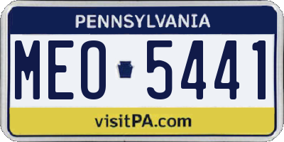 PA license plate MEO5441