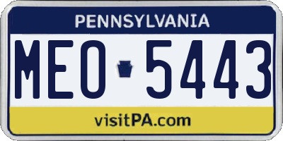 PA license plate MEO5443