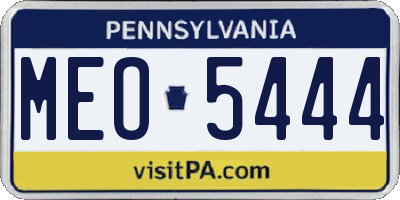 PA license plate MEO5444