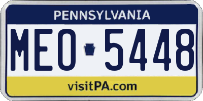 PA license plate MEO5448
