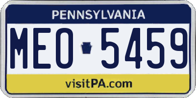 PA license plate MEO5459