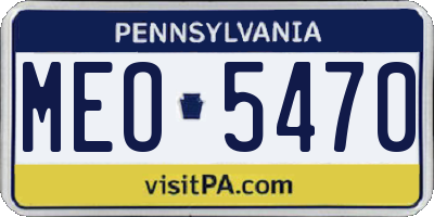 PA license plate MEO5470