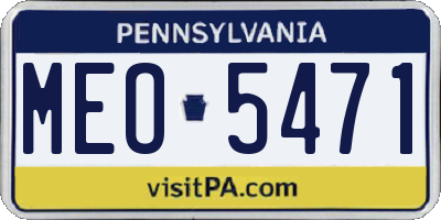 PA license plate MEO5471