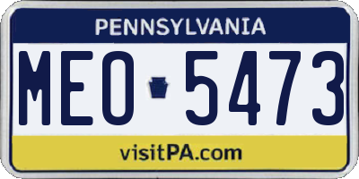 PA license plate MEO5473