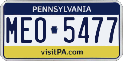 PA license plate MEO5477