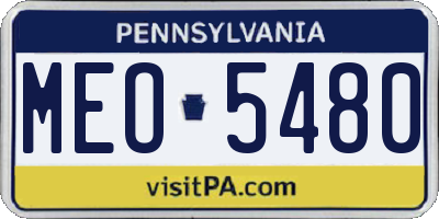 PA license plate MEO5480