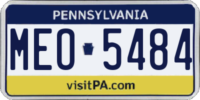 PA license plate MEO5484