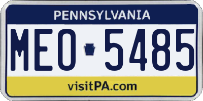 PA license plate MEO5485