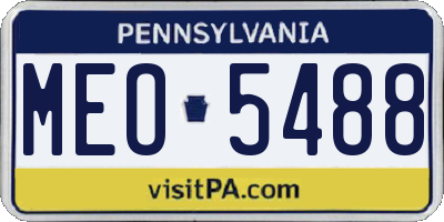 PA license plate MEO5488