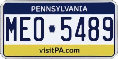PA license plate MEO5489