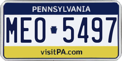 PA license plate MEO5497
