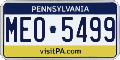 PA license plate MEO5499