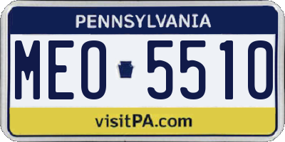 PA license plate MEO5510
