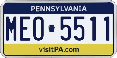 PA license plate MEO5511