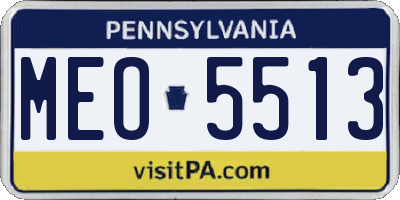 PA license plate MEO5513