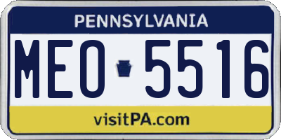 PA license plate MEO5516