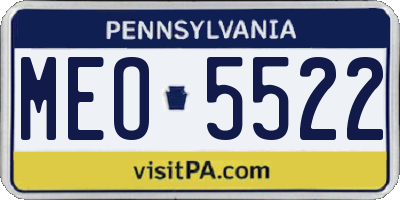 PA license plate MEO5522