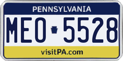 PA license plate MEO5528