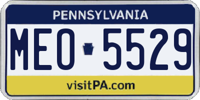 PA license plate MEO5529