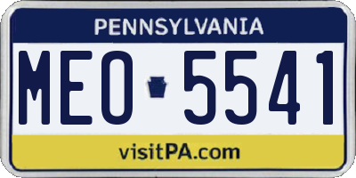 PA license plate MEO5541