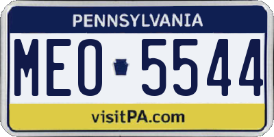 PA license plate MEO5544