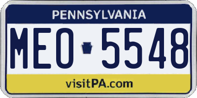 PA license plate MEO5548