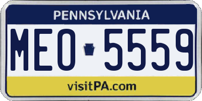 PA license plate MEO5559