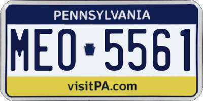 PA license plate MEO5561