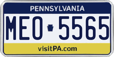 PA license plate MEO5565