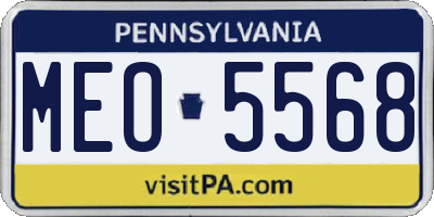 PA license plate MEO5568