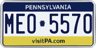 PA license plate MEO5570
