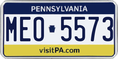 PA license plate MEO5573