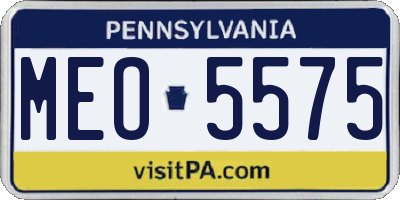PA license plate MEO5575