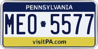 PA license plate MEO5577