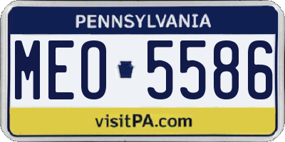PA license plate MEO5586