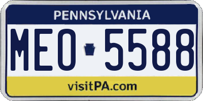 PA license plate MEO5588