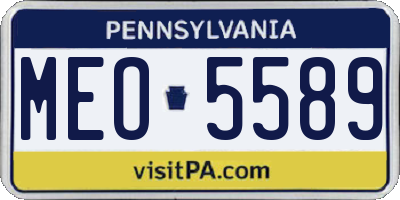 PA license plate MEO5589