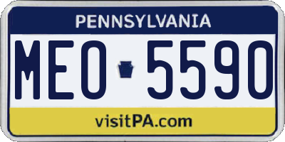 PA license plate MEO5590