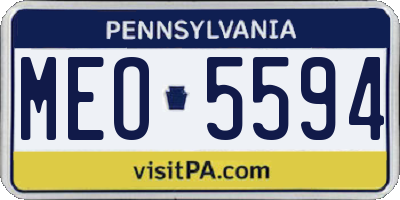 PA license plate MEO5594