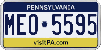 PA license plate MEO5595