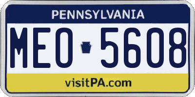 PA license plate MEO5608