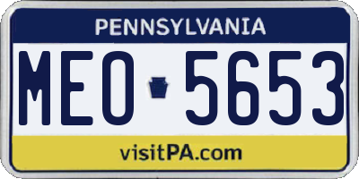 PA license plate MEO5653