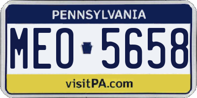 PA license plate MEO5658