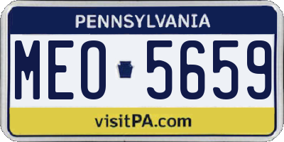 PA license plate MEO5659