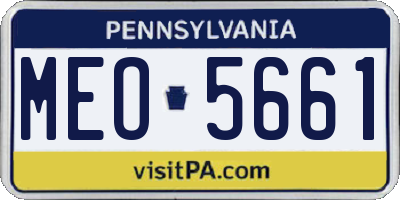 PA license plate MEO5661
