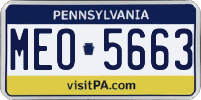 PA license plate MEO5663